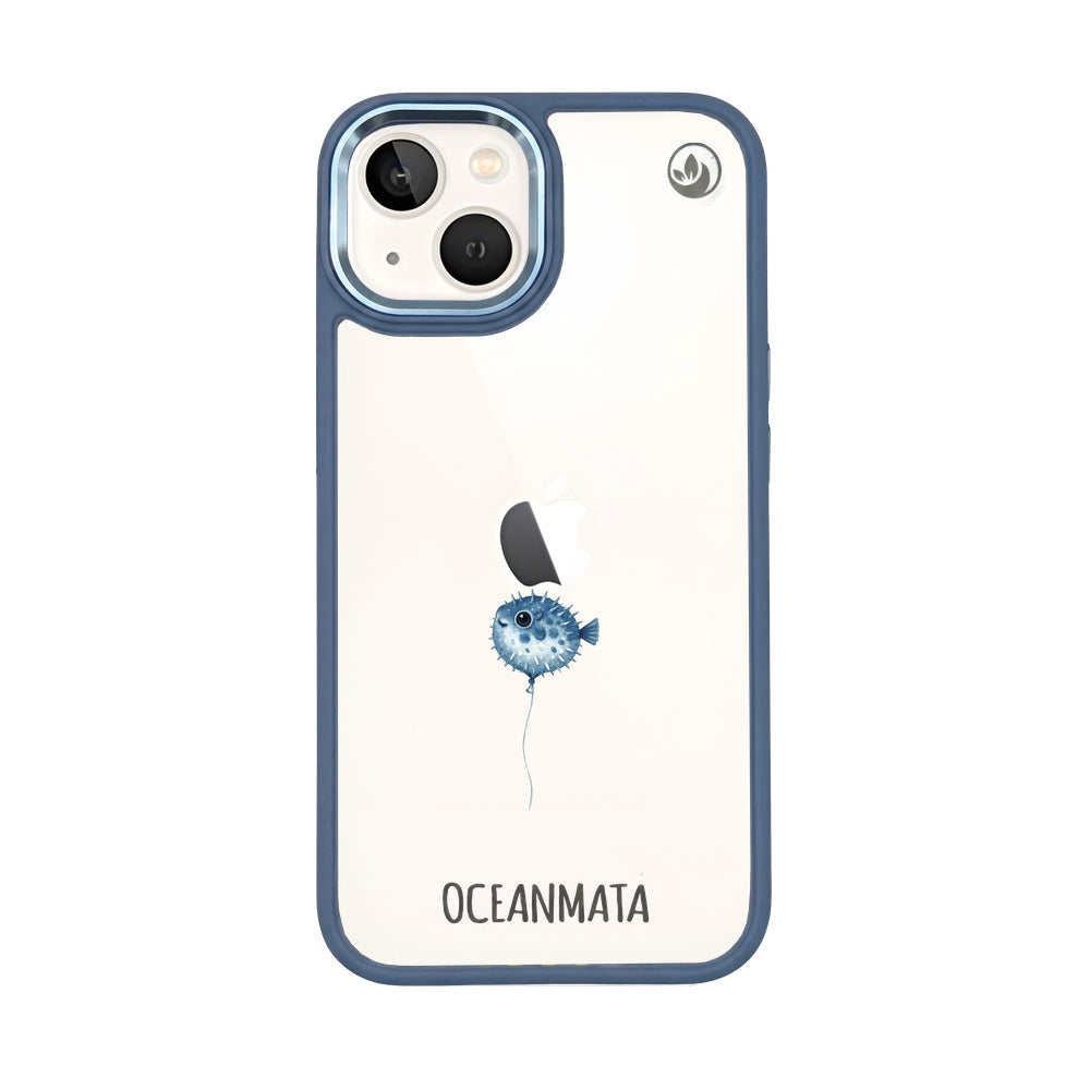 iPhone 13 Hülle - kugelfisch blau - "Pufferfish" - nachhaltig