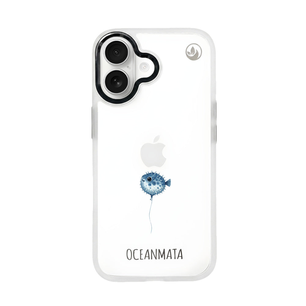 iPhone 17 Hülle - kugelfisch blau - "Pufferfish" - nachhaltig
