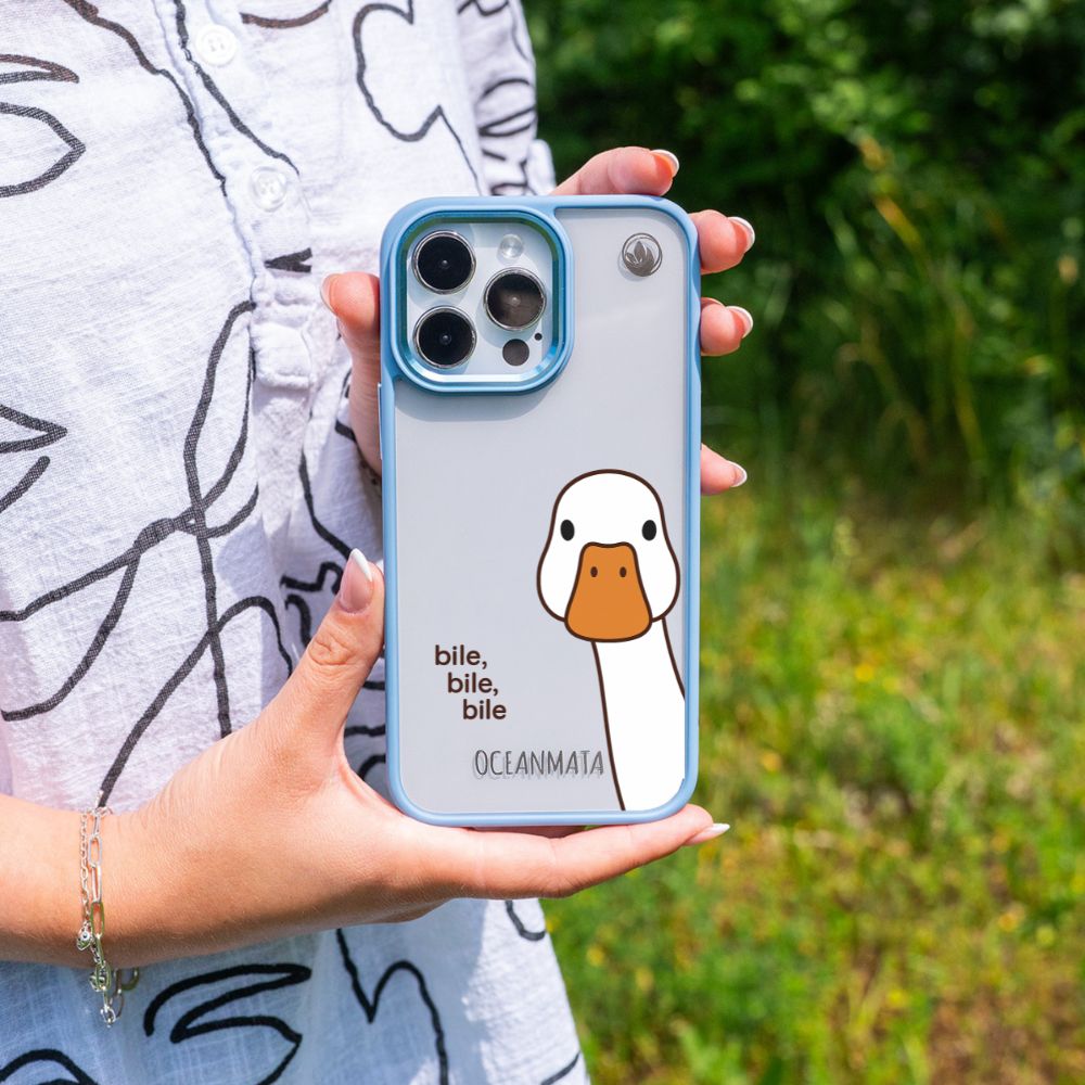 iPhone SE/7/8 hoesje - Eend Wit - "Bile Bile Bile" - Duurzaam