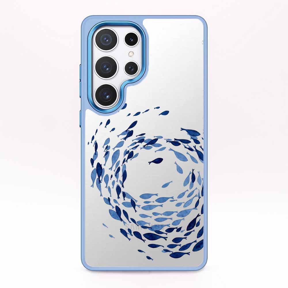 Samsung S24 Ultra Hülle - Schwarm blau - "Swarmin" - nachhaltig