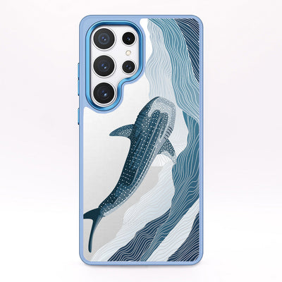 Samsung S25+ Case - Whale shark blue - "DeepWater" - sustainable