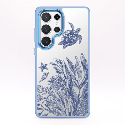 Samsung S25 Case - Turtles Blue - "Silent Wave" - Sustainable