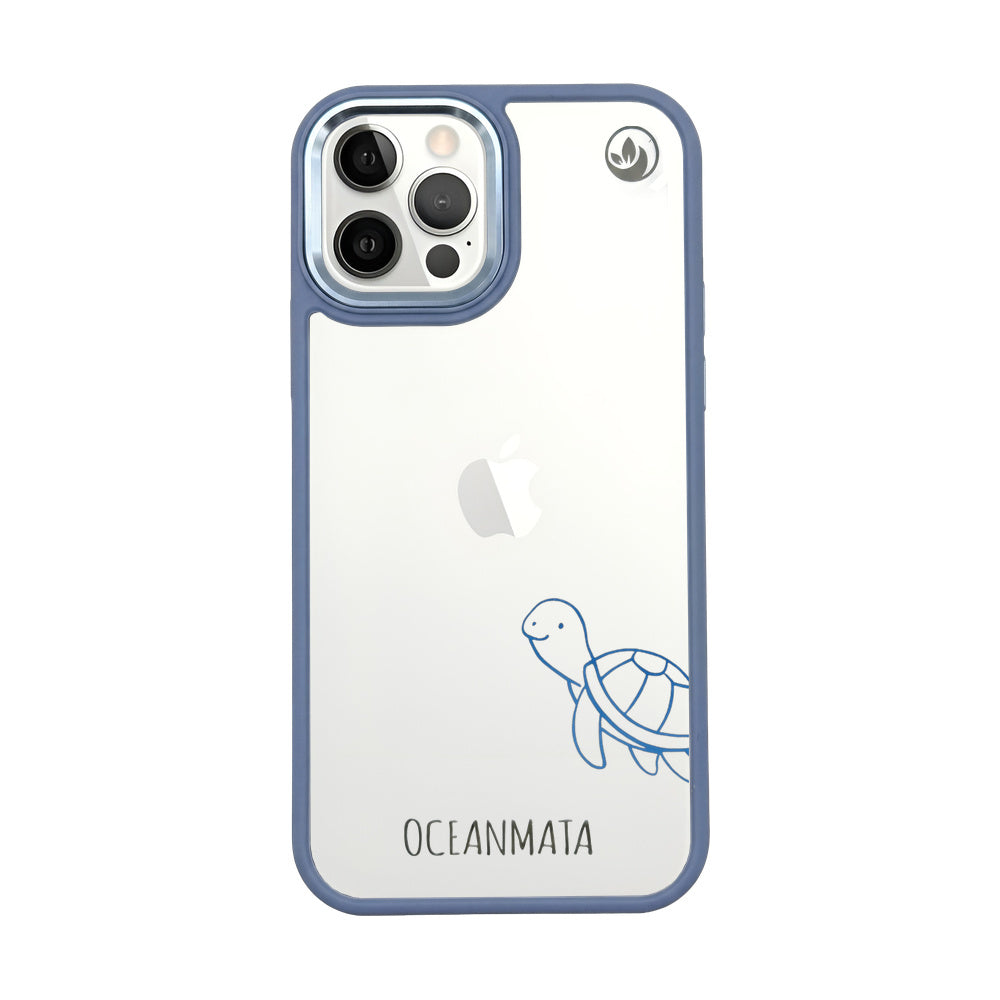 iPhone 12 pro / iPhone 12 Hülle - Schildkröte blau - "Schildi" - nachhaltig
