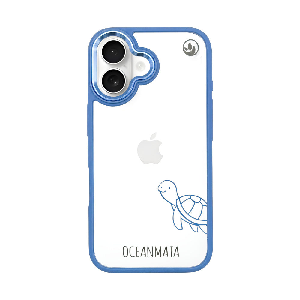 iPhone 16 Hülle - Schildkröte blau - "Schildi" - nachhaltig
