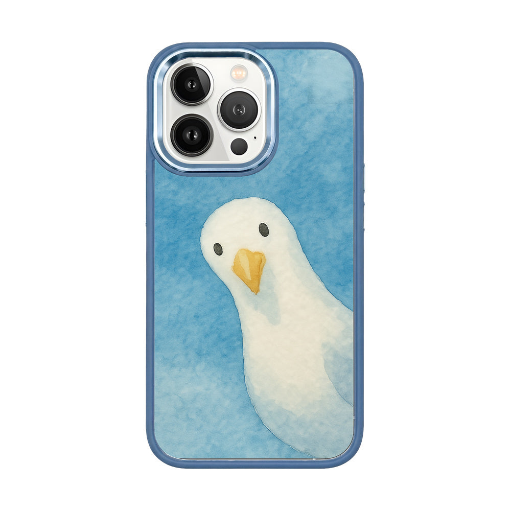 iPhone 13 pro max Hülle - Möwe blau - "Seagull" - nachhaltig