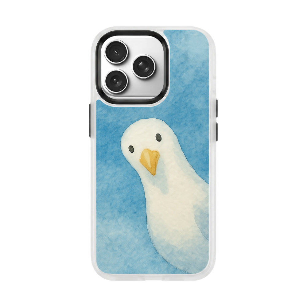 iPhone 17 pro max Hülle - Möwe blau - "Seagull" - nachhaltig