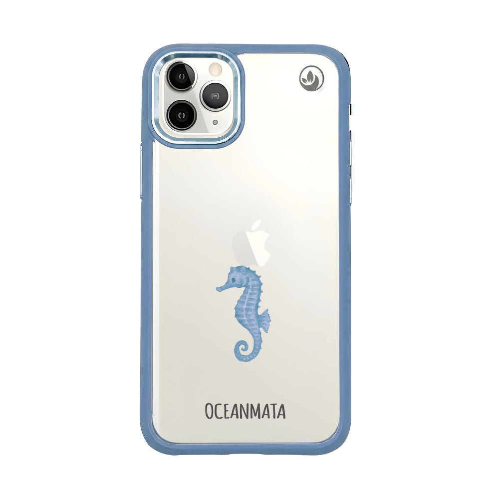 iPhone 11 pro Hülle - Seepferdchen weiß - "SeahorseTale" - nachhaltig