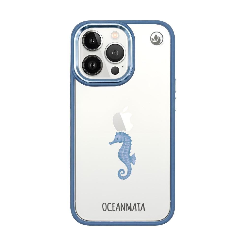 iPhone 13 pro Hülle - Seepferdchen weiß - "SeahorseTale" - nachhaltig