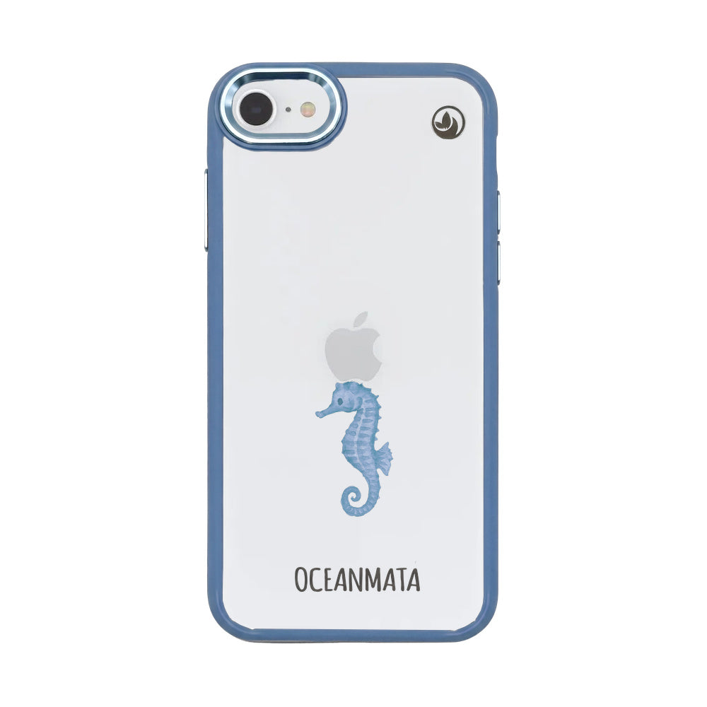 iPhone SE/7/8 Hülle - Seepferdchen weiß - "SeahorseTale" - nachhaltig