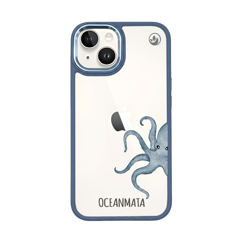iPhone 14 Hülle - Oktopus blau - "TentacleTheory" - nachhaltig