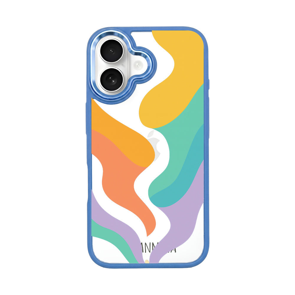 iPhone 16 Hülle - bunte Wellen - "Tide Flow" - nachhaltig
