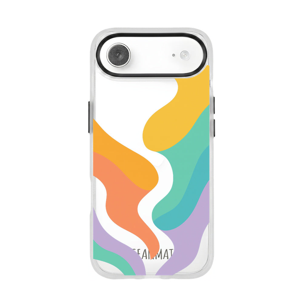 iPhone 17 Air Hülle - bunte Wellen - "Tide Flow" - nachhaltig