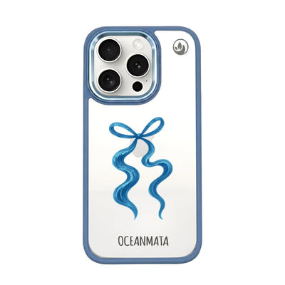 iPhone 15 pro Hülle - Schleife blau - "tideknot" - nachhaltig