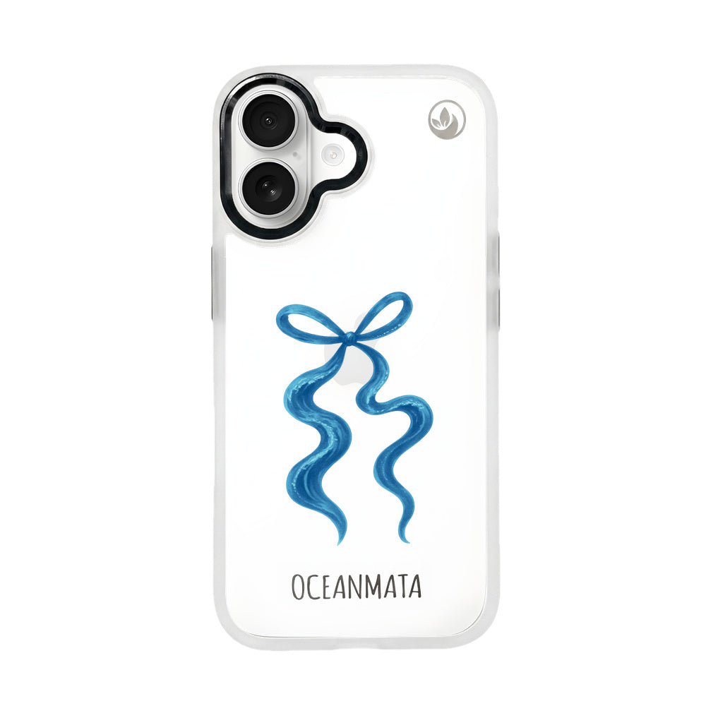 iPhone 17 Hülle - Schleife blau - "tideknot" - nachhaltig