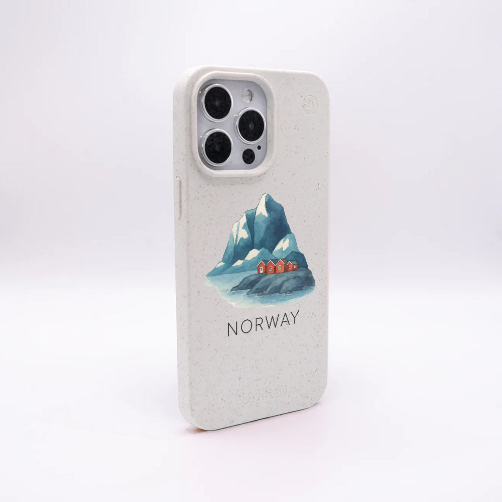 iPhone 14 pro max Hülle - Norwegen weiß - "Norway" - nachhaltig