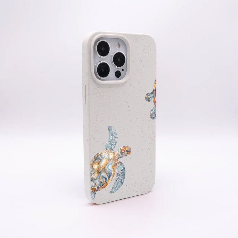 iPhone 17 Air Hülle - Schildkröte weiß - "TurtleGaze" - nachhaltig