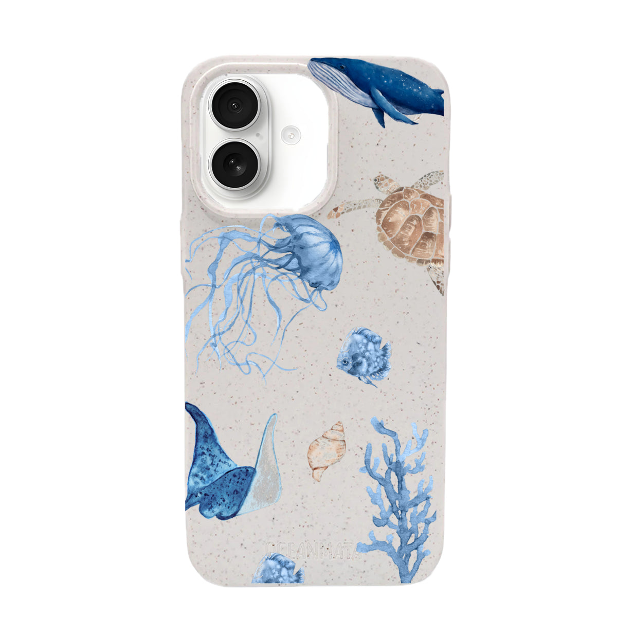 iPhone 17 Hülle - weiß Schildkröte - "Sea Turtle & Friends" - nachhaltig