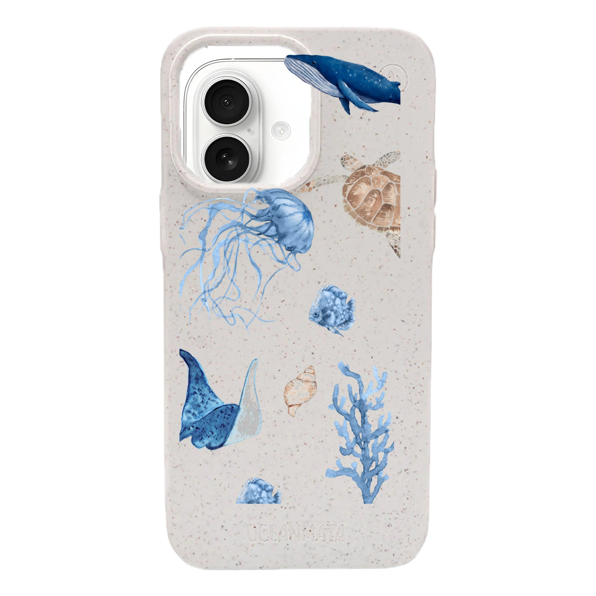 iPhone 17 Hülle - weiß Schildkröte - "Sea Turtle & Friends" - nachhaltig