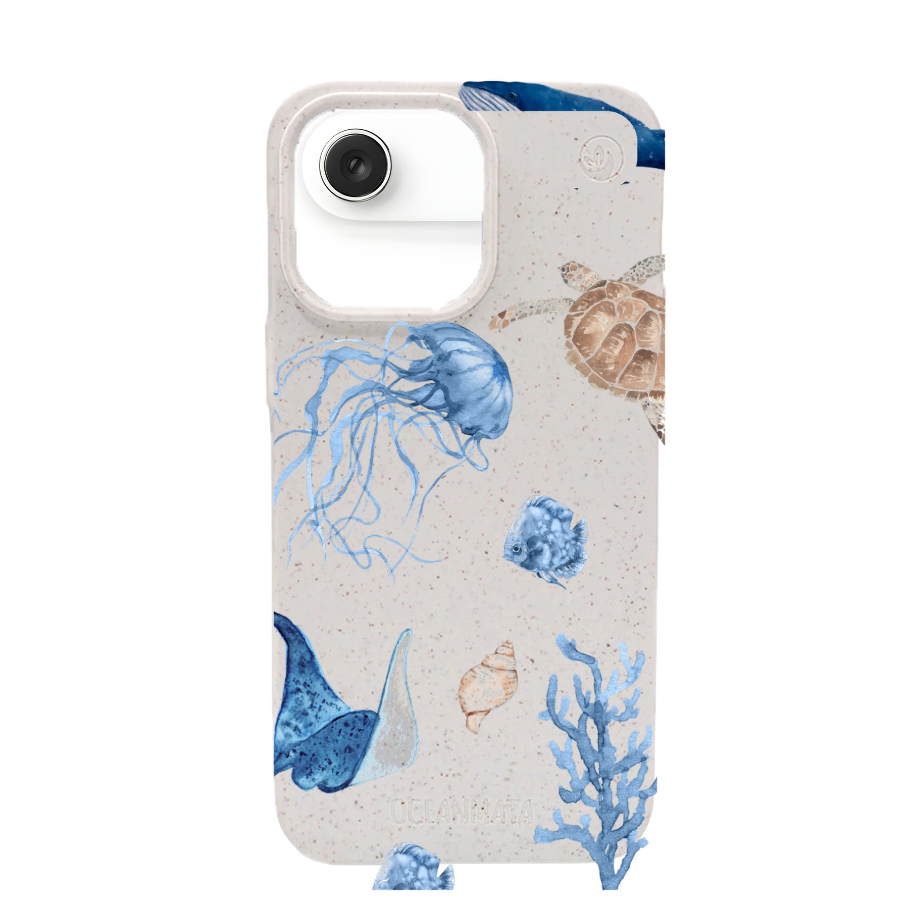 iPhone 17 Air Case - White Turtle - "Sea Turtle & Friends" - Sustainable