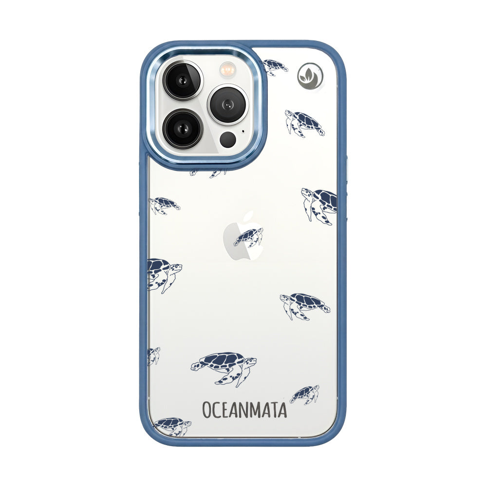 iPhone 13 pro Hülle - Schildkröten blau - "Turtlino" - nachhaltig