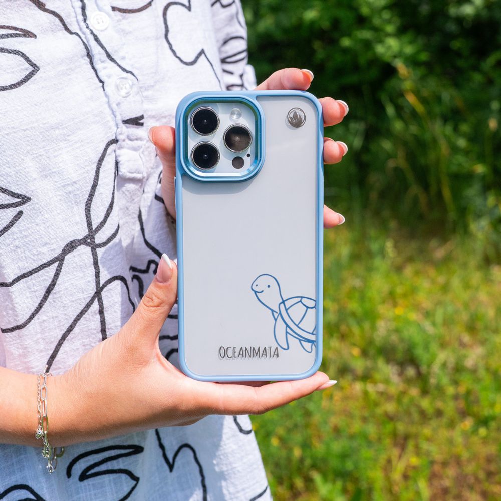 iPhone 13 pro Hülle - Schildkröte blau - "Schildi" - nachhaltig – Ansicht 3