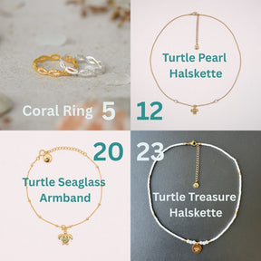 Schmuck Adventskalender - "Schildkrötennest" - Edelstahl/Messing