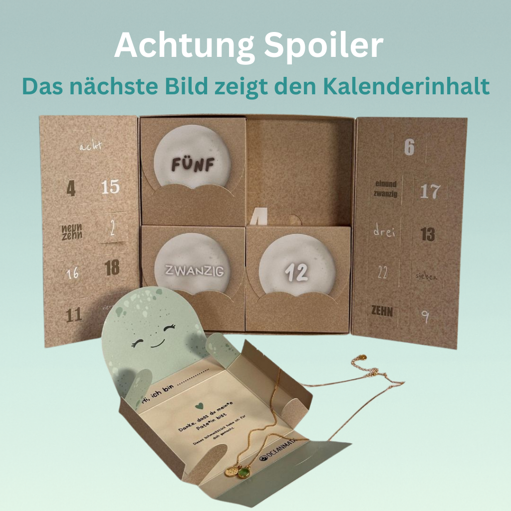 Schmuck Adventskalender - "Schildkrötennest" - Edelstahl/Messing