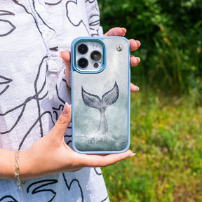 iPhone 11 pro Hülle - Delfin blau - "Dolphin" - nachhaltig