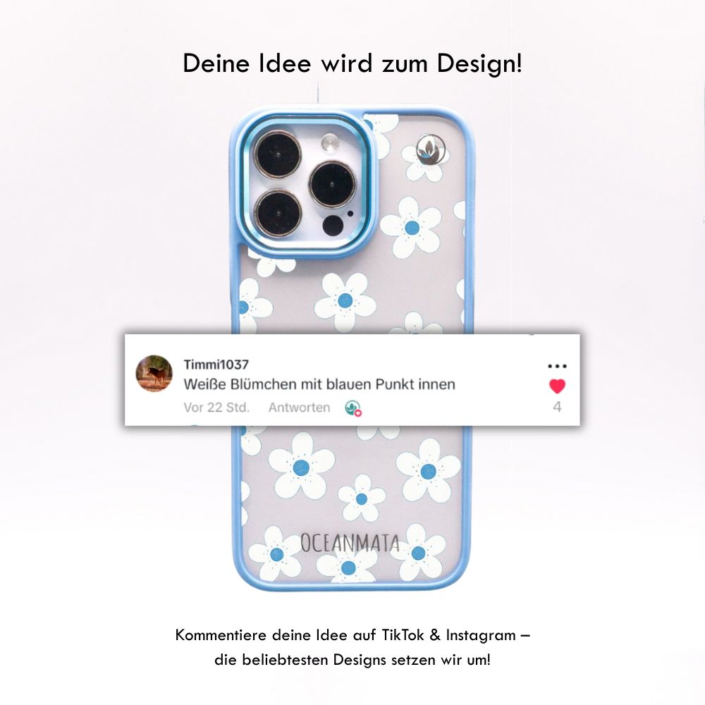 iPhone 17 Hülle - Blumen - "Ocean Bloom" - nachhaltig