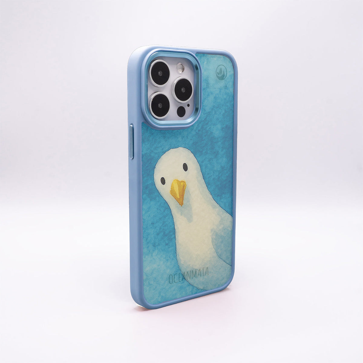 iPhone 13 Hülle - Möwe blau - "Seagull" - nachhaltig