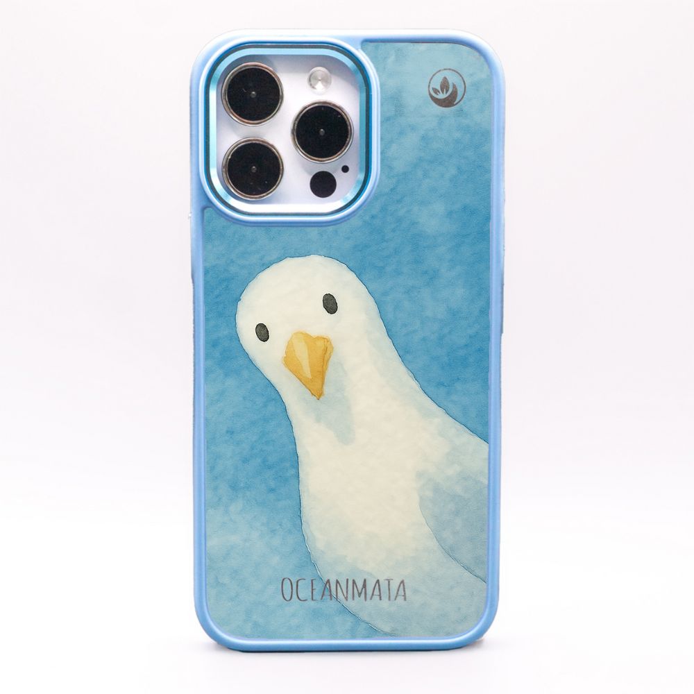 iPhone 11 Hülle - Möwe blau - "Seagull" - nachhaltig
