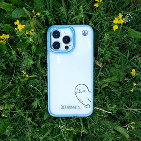 iPhone 14 pro Hülle - Robbe blau - "Robby" - nachhaltig