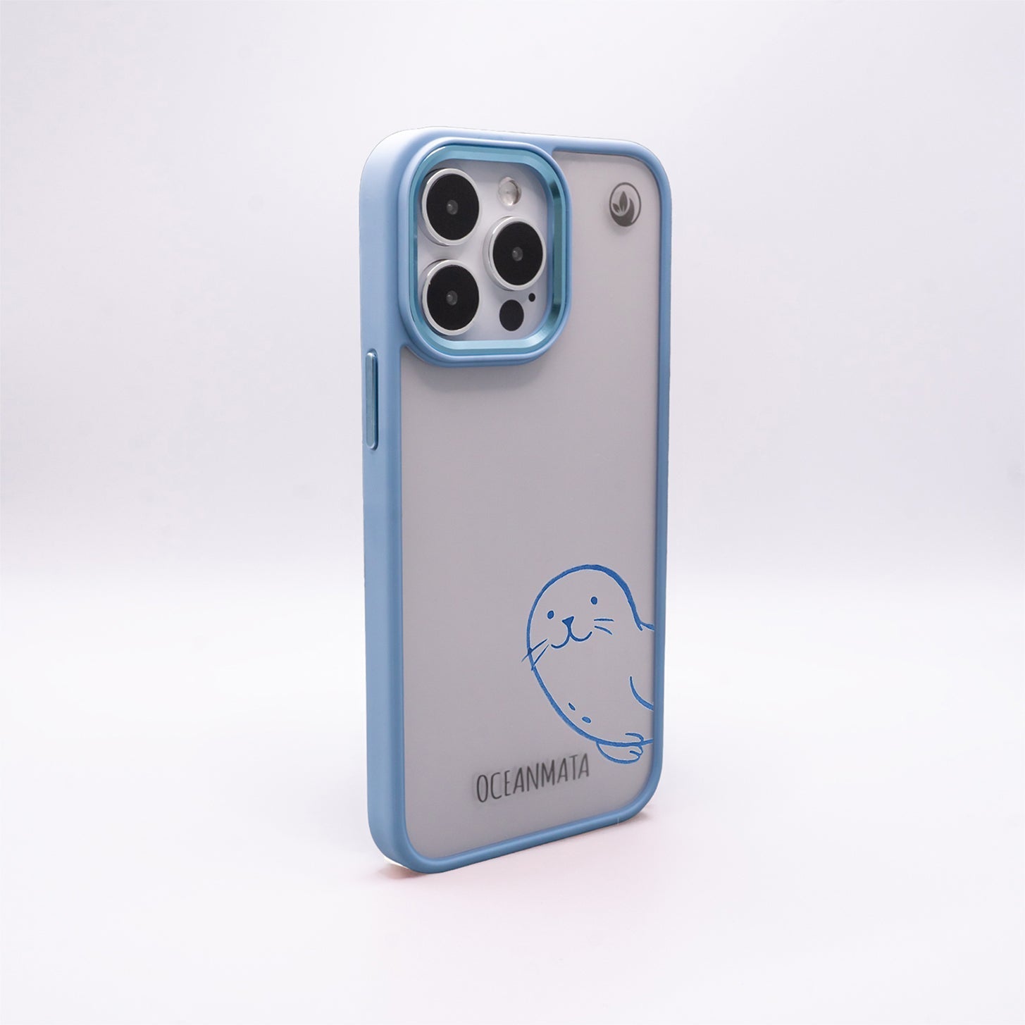 iPhone 16 pro Hülle - Robbe blau - "Robby" - nachhaltig