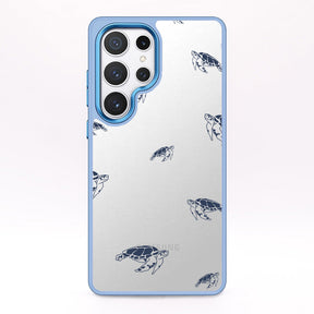 Samsung S25 Ultra Hülle - Schildkröten blau - "Turtlino" - nachhaltig