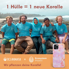 iPhone SE/7/8 Hülle - Koralle orange - "Coralful" - nachhaltig
