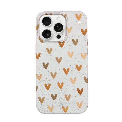 iPhone 16 Pro Case - Heart White - "AutumnLove" - sustainable