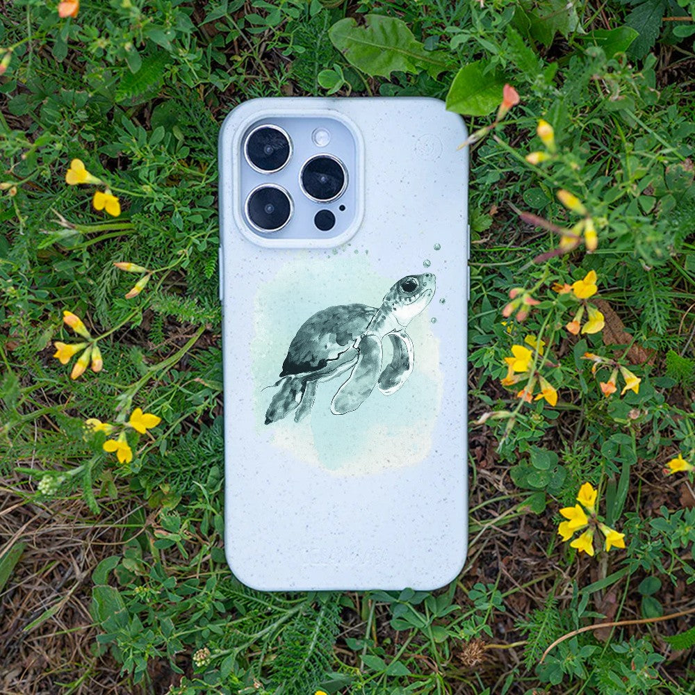 Biologisch abbaubare Handyhülle iPhone 13 pro Babyturtle — kompostierbar — Bonus