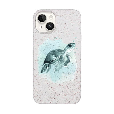 iPhone 14 Hülle - Schildkröte grün - "Baby Turtle" - nachhaltig