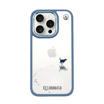 iPhone 15 pro Hülle - Hund Strand - "beachsiderun" - nachhaltig