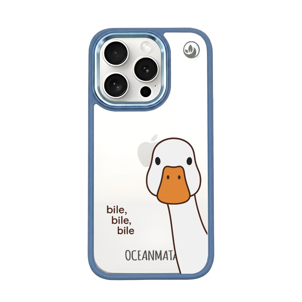 iPhone 15 pro max Hülle - Ente weiß - "Bile Bile Bile" - nachhaltig
