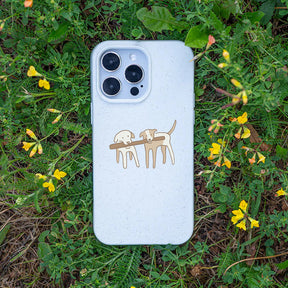 iPhone 14 pro max Hülle - Hunde weiß - "Wuff" - nachhaltig