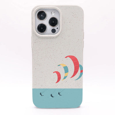 iPhone 13 pro max Hülle - Kite weiß - "Kitesurf" - nachhaltig