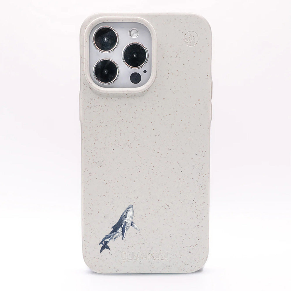 iPhone 16 pro Hülle - Buckelwal weiß - "OceanLullaby" - nachhaltig
