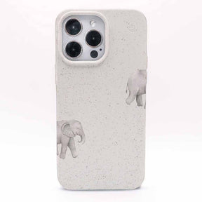 iPhone 14 pro Hülle - Elefant weiß - "Ele-Fant" - nachhaltig