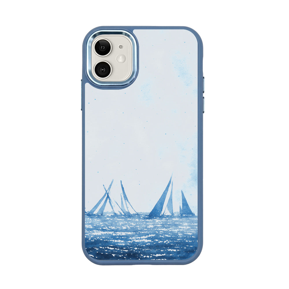 iPhone 11 Hülle - segeln blau - "BlueHorizon" - nachhaltig