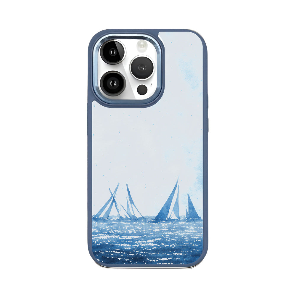 iPhone 14 pro Hülle - segeln blau - "BlueHorizon" - nachhaltig