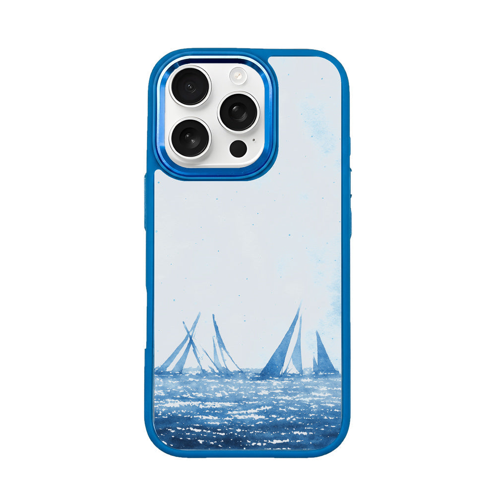 iPhone 16 pro Hülle - segeln blau - "BlueHorizon" - nachhaltig