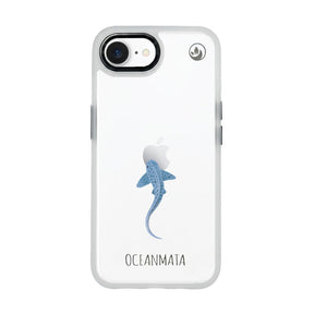 iPhone 16e/17e Hülle - Leopardenhai blau - "BlueLeopard" - nachhaltig