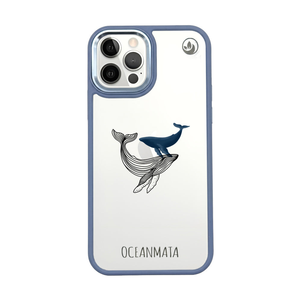 iPhone 12 pro / iPhone 12 Hülle - Wal blau - "BlueWhale" - nachhaltig