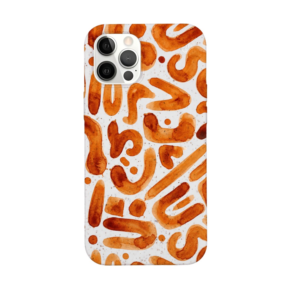 Biologisch abbaubare Handyhülle iPhone 12 pro / iPhone 12 Buchstabensuppe — kompostierbar — Vorderseite